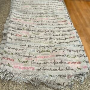 NWT Thirty-One Virtuous Versus scarf.  Beautiful, thin, long scarf.